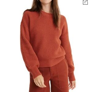 NWT Madewell Fairbanks Pullover Sweater In Southwestern Clay Size Small